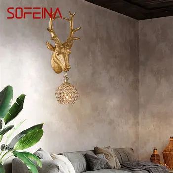 SOFEİNA çağdaş lambaları duvar ışıkları yaratıcı hayvan tasarım aplik ev oturma yatak odası başucu sundurma dekor için Led