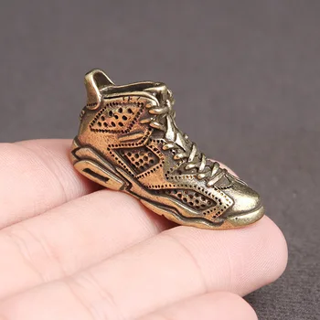 Pirinç Sneaker ayakkabı zanaat DIY Kolye Kolye süs Minyatür Uydurma Anahtarlık halka kolye Hediye Aksesuarları Erkekler Punk Takı