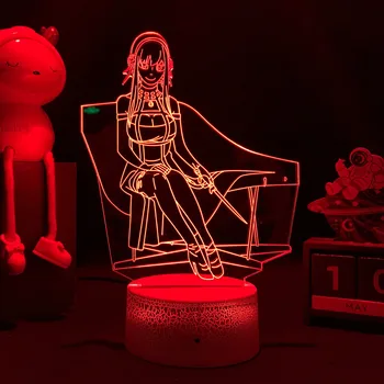 3D led ışık Anime Casus X Aile için Çocuk Yatak Odası dekorasyon ışıklandırma doğum günü hediyesi Yor Forger Şekil Hayranları Manga Gece Lambası