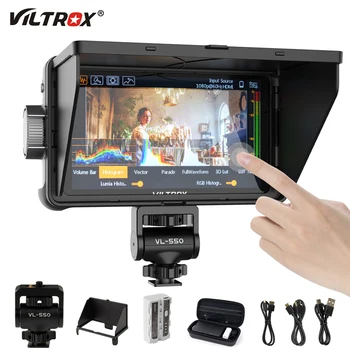 VİLTROX DC-550 5.5 İnç 1200 Nit Kamera alan monitörü HD 1920x1080 4K Dokunmatik Ekran video monitörü ile 3D Lut HDMI Giriş Çıkışı