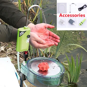 3 İn 1 USB Akıllı Sensör Su Oksijen Pompası Taşınabilir Akıllı İndüksiyon LED Aydınlatma Açık Balıkçılık Oksijenasyon hava pompası