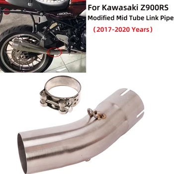 Kayma Kawasaki Z900RS 2017-2020 Motosiklet Egzoz Sistemi Modifiye Orta Bağlantı Borusu Bağlantı 51mm Susturucu DB Killer