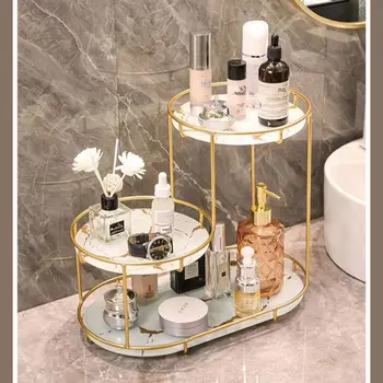 Banyo rafları ışık lüks Banyo Banyo tuvalet amuda kalkma kozmetik depolama rafı masaüstü tezgah soyunma rafı