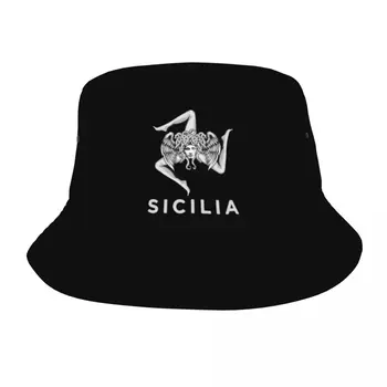 Bahar Sicilya Gurur Sicilia Bayrağı Trinacria Şeyler Kova Şapka Streetwear Erkekler güneş şapkaları Oturumu Şapka Hafif Balıkçılık Kapaklar
