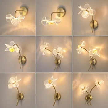 Lüks kristal duvar lambası sanat dekoratif ışık duvar aplik yatak odası Beddside arka plan duvar otel iç mekan aydınlatması fikstür
