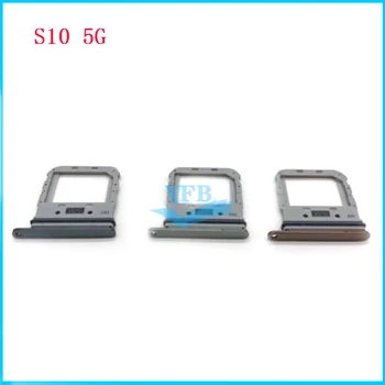 Sım Kart tutucu Yuvası Tepsi Mikro SD Tepsi Samsung Galaxy S10 5G Yedek Adaptörler