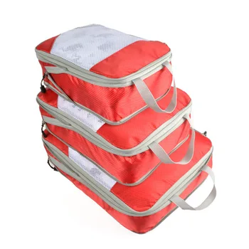 4 adet/takım Taşınabilir Bagaj Seyahat saklama çantası Bavul Organizatör Seti Genişletilebilir Ambalaj file çanta Giyim İç Çamaşırı için Ayakkabı