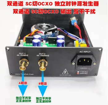 2022 TeraDak ateş ses çift kanallı SC kesim OCXO bağımsız saat kaynağı jeneratörü ultra düşük faz gürültüsü sabit sıcaklık