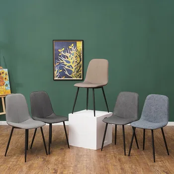 Siyah Bacaklar Modern yemek masası sandalyesi Lüks İskandinav Ofis Yatak Odası Sandalyeleri Yemek Odası Mutfak Tasarım Sillas Para Comedor Mobilya
