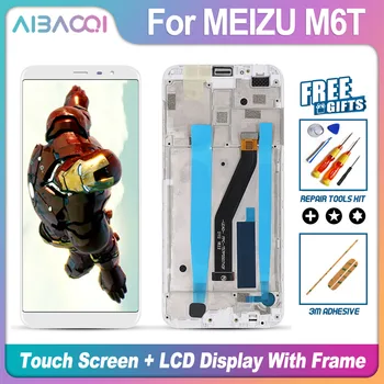 AiBaoQi Marka Yeni Dokunmatik Ekran + LCD Ekran+Çerçeve+Güç Kablosu Meclisi Değiştirme Meizu M6T