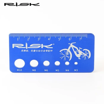 RISK RL232 MTB Yol Bisikleti Bisiklet vidalı cıvata Somun Konu ölçüm cetveli Göstergesi Boyutu Kontrol Titanyum Alaşımlı Metrik Cıvata Vidaları
