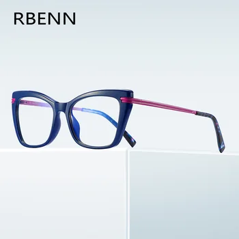 RBENN TR90 Kedi Gözü Anti mavi ışık okuma gözlüğü Kadın Reçete Bilgisayar Gözlük Kadın Presbiyopik Okuyucu + 1.50 2.0 2.5