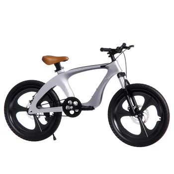 Magnezyum Alaşımlı Çerçeve Çocuklar için Dağ Bisikleti Ön ve Arka Çift disk fren Tek Parça Jantlar, Tek Hız, Ultra Hafif, Bisiklet