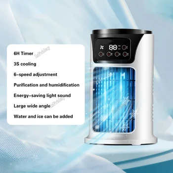 Klima Fanı Taşınabilir Hava Soğutucu Fan Su Soğutma Fanı Mini Fan Soğutucu Hava Soğutucu USB Ev Odası Ofis İçin Cep