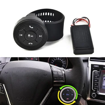 Yeni kablosuz bluetooth Uyumlu Medya Düğme Uzaktan Kumanda Araba Motosiklet Direksiyon MP3 Müzik Çalma Evrensel Aksesuarları