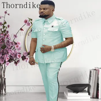 Thorndike En Son Tasarım Erkek Takım Elbise trajes de hombre Damat Slim Fit Smokin Düğün Takımları Parti Blazer Terno masculino Ceket + Pantolon