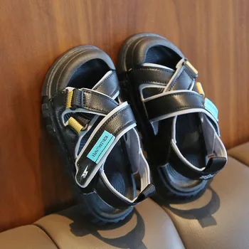 çocuk ayakkabıları 2023 yaz yeni kız erkek moda oyulmuş sokak ayakkabı Kore versiyonu sandalet peep-toe plaj ayakkabısı