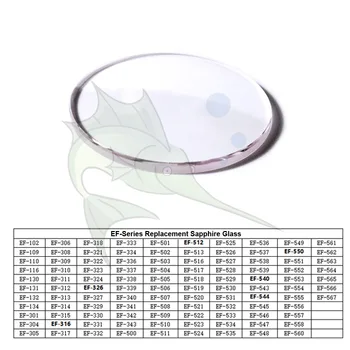Yüksek Kaliteli Yuvarlak Düz Tip Mineral saat camı için Yedek Parçalar Casio EF-102~EF-316 Serisi İzle Onarım