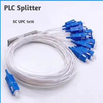 5-10 adet SC / UPC 1X16 PLC Splitter 0.9 mm Çelik Boru 1m FTTH Fiber Optik Konnektör SC UPC Fiber optik sıyırıcı 1 * 16 Ücretsiz Kargo