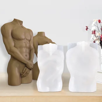 3D İnsan Vücudu silikon kalıp DIY Sarılma Erkek Jöle Kek Pişirme Araçları Çikolata Kalıp Mum Yapımı Köstebek Kil Alçı Reçine Kalıp