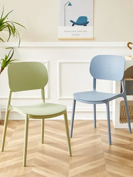 Sıcak satış ev arkalığı sandalye kalınlaşmış plastik sandalye İskandinav basit plastik yemek sandalyesi açık sandalye eğlence masa