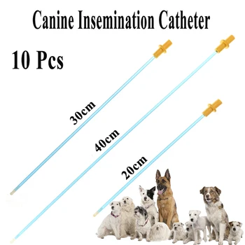 10 ADET Pet Köpek Tek Kullanımlık Vas Deferens Suni Tohumlama Tüpü Plastik Köpek Sperm Enjeksiyon Semen Biriktirme Alaska Bichon