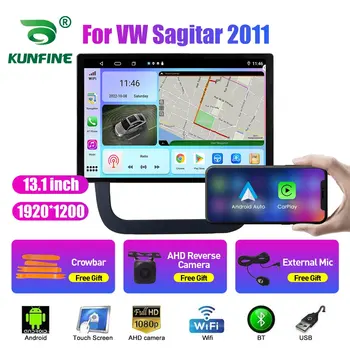 13.1 inç Araba Radyo VW Sagitar 2011 İçin araç DVD oynatıcı GPS Navigasyon Stereo Carplay 2 Din Merkezi Multimedya Android Otomatik