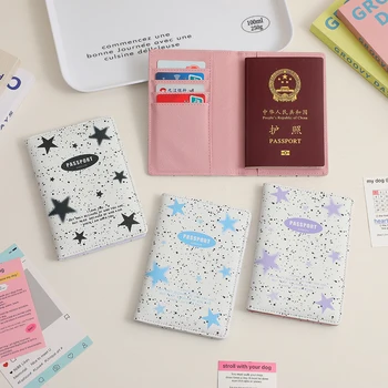 INS Yıldız kart tutucu Pasaport Tutucu Kore Karikatür Öğrenci PU Cüzdan Kız Taşınabilir Taşıma Otobüs Kartı Yemek Kartları Çantası