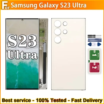OLED LCD Ekran Samsung Galaxy S23 Ultra 5G SM-S918B SM-S918B / DS S918U Çerçeve İle LCD Ekran Dokunmatik Ekran Digitizer