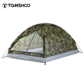 Tomshoo Iki / Bir Kişi Kamp Çadırı Seyahat Taşınabilir Kamuflaj Su Geçirmez Açık 3 Sezon Kamp Çadırı Ultralight plaj çadırı