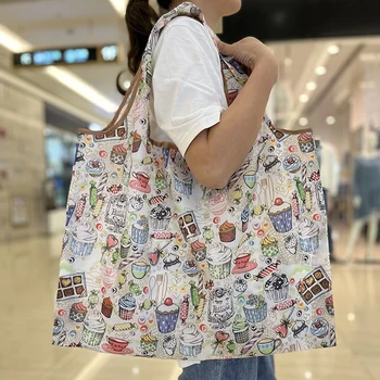 Makinede Yıkanabilir Geri Dönüşümlü Alışveriş Çantaları Yeniden Kullanılabilir Bakkal Torbaları XL Boyutu 50 pound Moda Çanta Çanta