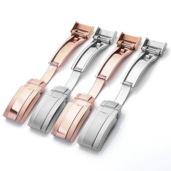 316L Paslanmaz Çelik Metal Katlanır kopça toka Erkekler Kadınlar Gümüş Gül Altın İzle Aksesuarları saat kayışı