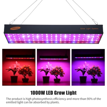 Büyüyen lambalar ışık büyümeye yol açtı 1000W tam spektrumlu bitki aydınlatma bitkiler için çiçekler fide yetiştiriciliği ışık büyümeye yol açtı