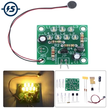 LED ritim ışık DIY kiti ses kontrolü müzik LED yanıp sönen melodi ışık paketi elektronik bileşenler kaynak uygulama