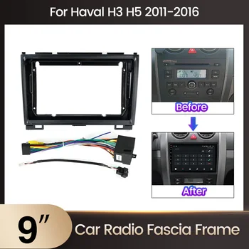 2Din Araba Radyo Stereo Yüz Plakası için Harika Duvar Haval H3 H5 2011-2016 Ses Paneli Dash Dağı Takma Fasya Çerçeve Kabloları