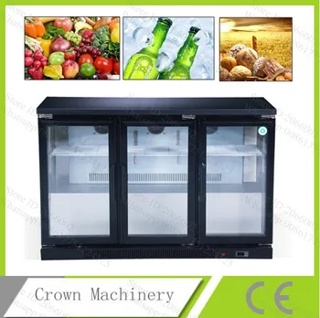 Ücretsiz Kargo 330L itme ve çekme 3 cam kapi düz soğutma dondurucu buzdolabı vitrin; Bar soğutmalı tezgah
