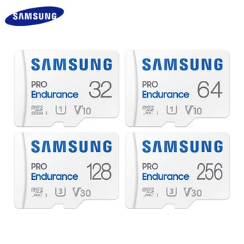 Samsung PRO Dayanıklılık Hafıza Kartı U3 256GB V30 128GB Mikro SD Kart 64GB V10 Flash Kart U1 32GB TF Kart Çizgi Kam