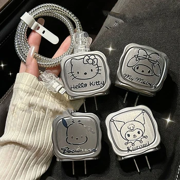 Sanrios Hello Kitty Kablo Koruyucu için İphone / İpad 20W Şarj Koruma Sevimli Kaplama Koruyucu Tutucu Telefon Kablosu Aksesuarı