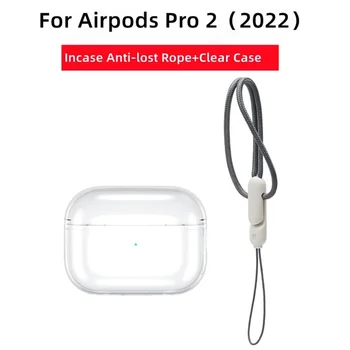 AirPods için Pro 2 Kordon ile El Kayışı Kulaklık Koruyucu Silikon Kulaklık Aksesuarları Kapak AirPods için Pro 2