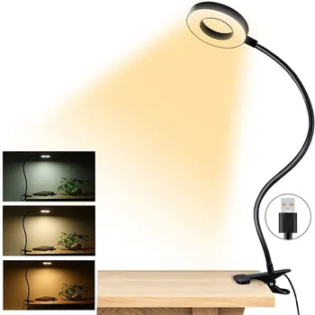 Klipsli masa lambası USB Masa Lambası Göz Koruması LED masa lambası Bükülebilir Esnek Okuma Çalışma Lambası Tırnak Yüz Güzellik Dolum Lambası