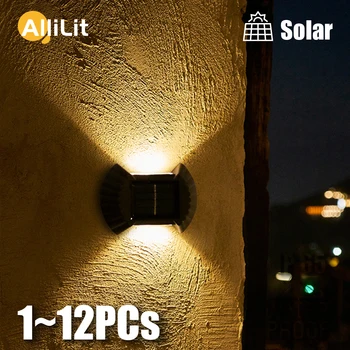 8LED Güneş led ışık açık IP65 su geçirmez balkon duvar ışıkları Yard sokak peyzaj bahçe dekor lambası hareket sensörü