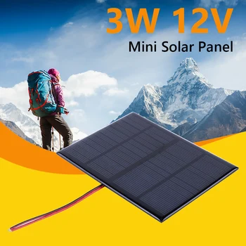 3W 12V Küçük Hücre Modülü polisilikon levha Taşınabilir Açık DIY güneş enerjisi şarj cihazı için 9-12V Pil / Cep Telefonu güneş panelı