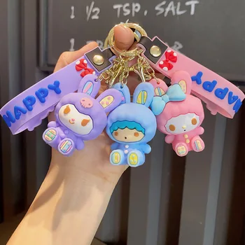 Sanrio Benim Melody Kuromi Anahtarlık Kawaii Ponpon Purin Cinnamoroll Anahtarlıklar çocuk oyuncakları Sevimli Littletwinstars Anahtarlık Çocuk Hediyeler
