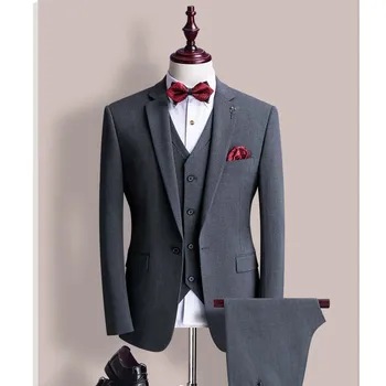 Özel Yapılmış Damat düğün elbisesi Blazer Pantolon İş High-end Klasik Elbise Pantolon ZHA04-85599