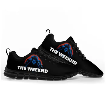 The Weeknd Şarkıcı Pop Spor Ayakkabı Mens Womens Genç Çocuk Çocuk Sneakers Casual Özel Yüksek Kalite Çift Ayakkabı Siyah