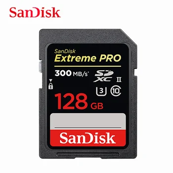 SanDisk Extreme Pro SD Kart 32 GB 128 GB 64 GB 256 GB 300 M U3 4 K Sınıf 10 Hafıza Kartı 128 GB Flash Kart SD Bellek Carte SD SDXC SDHC