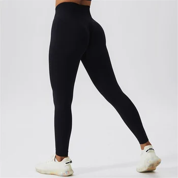 S-XL Yüksek Bel Legging Kadın Spor Sıkı Pantolon Seksi Push Up Dikişsiz Yoga Tayt Kadınlar İçin Spor Salonu Spor Elastik Pantolon A083