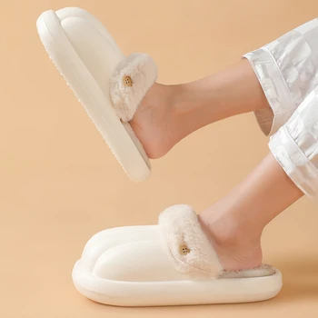 Kışlık terlik Kadın Slaytlar kaymaz Sandalet Su Geçirmez Ev Çıkarılabilir Çorap Ayakkabı Kadınlar için Çift Ayakkabı