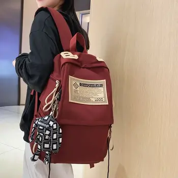 Qyahlybz okul çantası erkek ortaokul öğrenci ıns sırt çantası üniversite öğrencileri büyük kapasiteli bilgisayar omuz çantaları