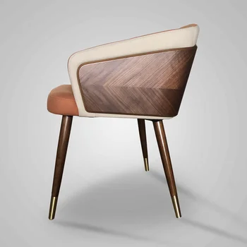 Cafe Modern yemek sandalyeleri İskandinav Tasarımcı Deri Yumuşak yemek sandalyeleri Mutfak Koltuk Muebles De Cocina Ev Eşyaları YY50DC